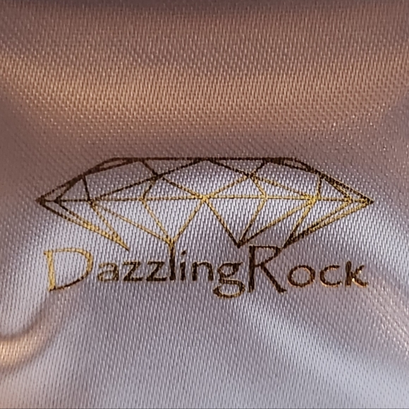 Dazzling Rock Tanzanite Silver (925) Tear Drop Dangle Earrings w/ diamonds NWB - Picture 2 of 15